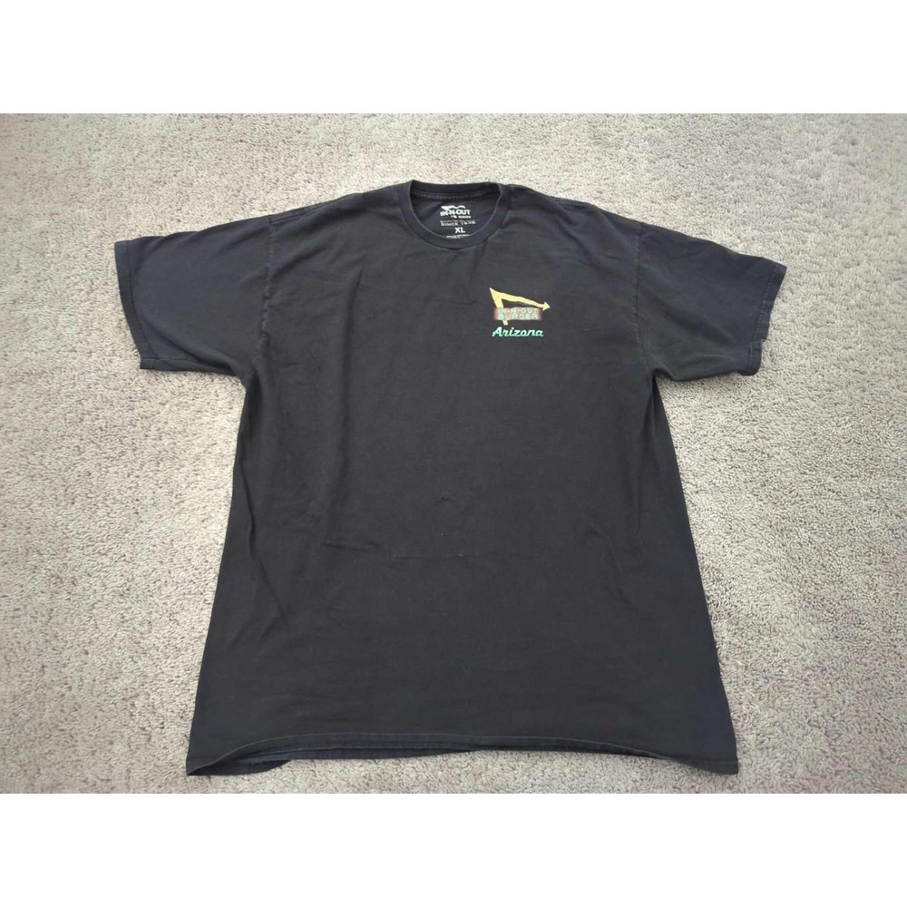 In-N-Out Burger Arizona T Shirt Mens XL Black Sunset Palm Tree Back‎ Print